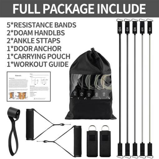 Pull Rope Fitness Band Set 11 Pcs - Image 3