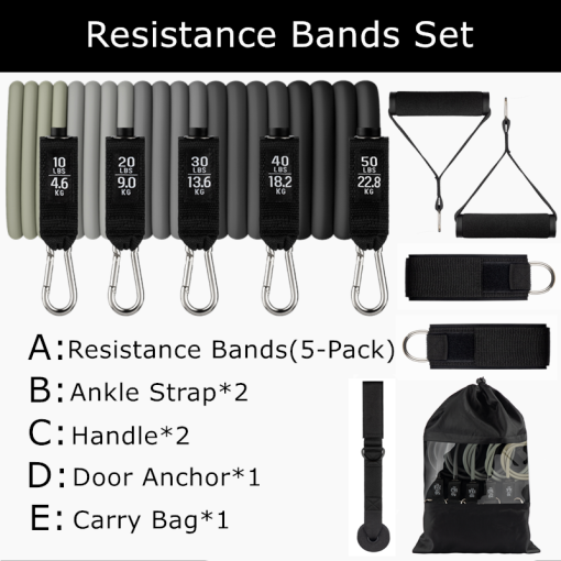 Pull Rope Fitness Band Set 11 Pcs - Image 6